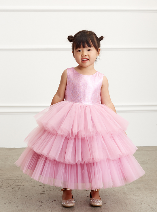 新品・タグ付き　Treat Girl's tulle frill jersey Ruffle Tulle Dress- TT-005790 — Danielly's Boutique